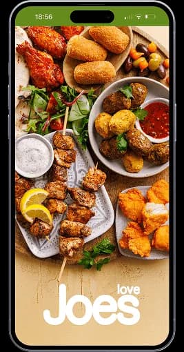 The Love Joes ordering app on a phone
